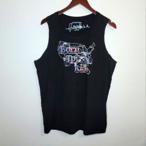 Torrid Black Born to Ride Motorcycle Graphic Sleeveless Top Size 1